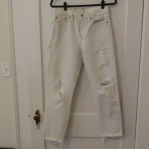 Off white levis wedgie jeans